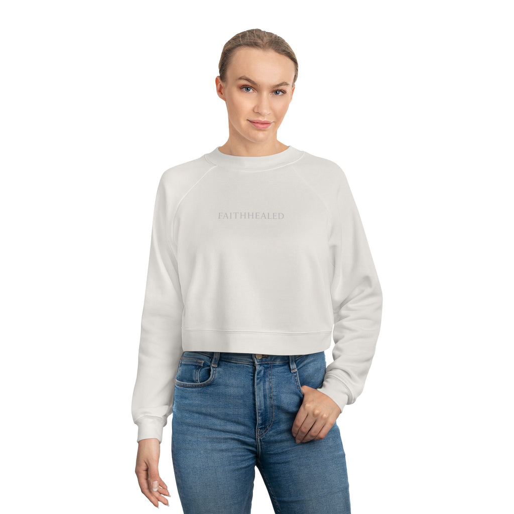 FaithHealed Cropped Pullover — Women's Fleece Crewneck christt