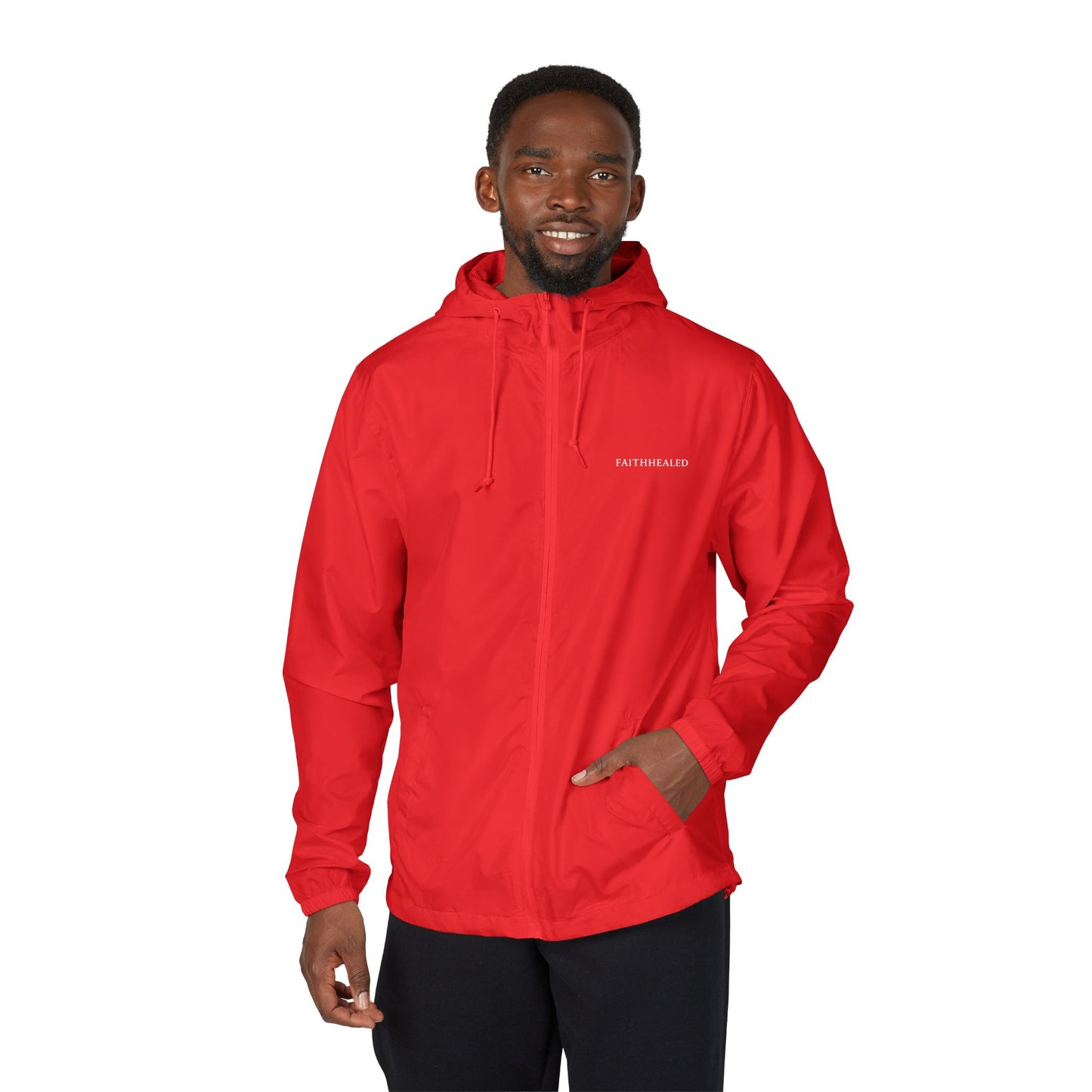 FaithHealed Windbreaker Jacket — Faith Healed Full-Zip Christian Jacket