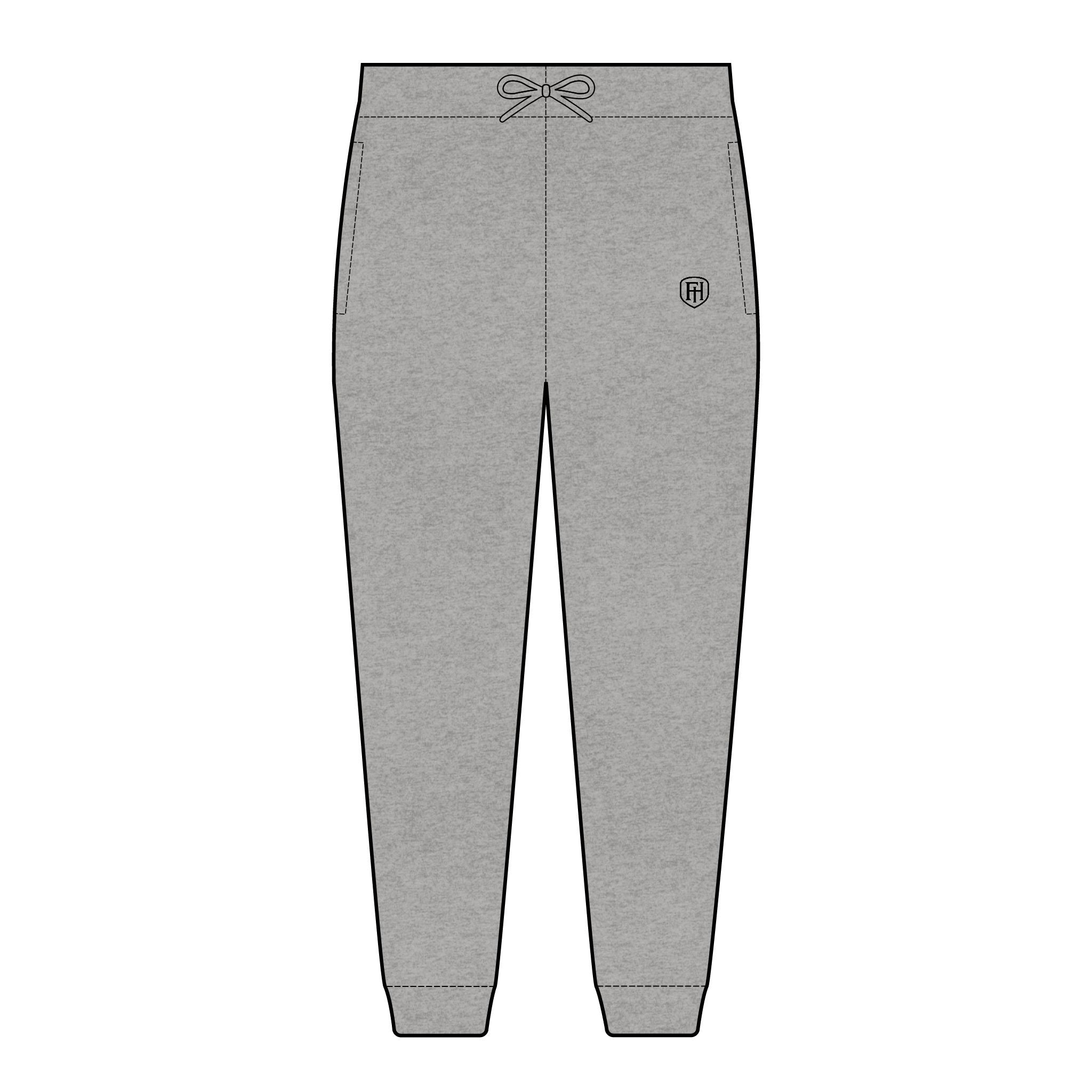 Embroidered Fleece Joggers — Minimal Monogram Logo Sweatpants