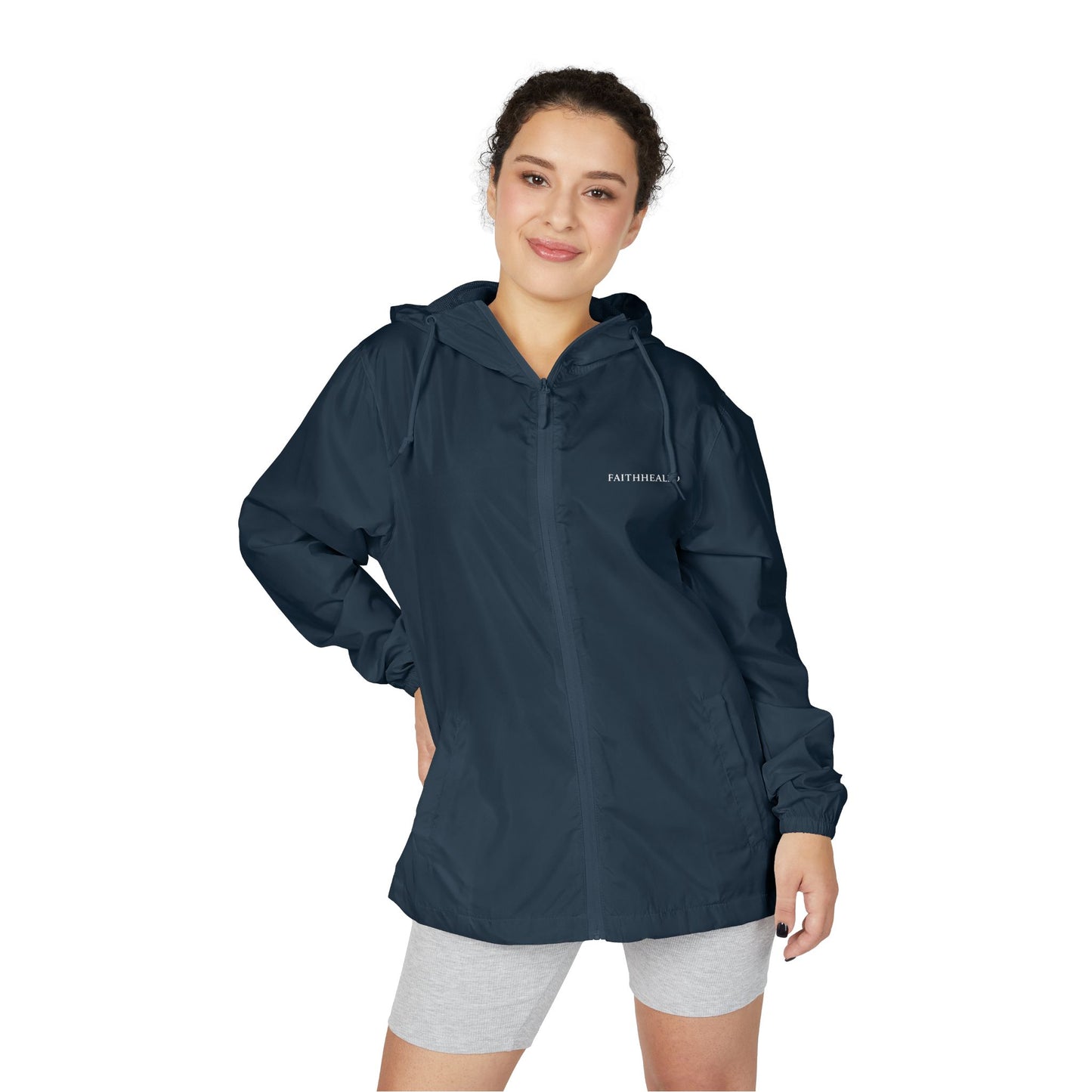 FaithHealed Windbreaker Jacket — Faith Healed Full-Zip Christian Jacket