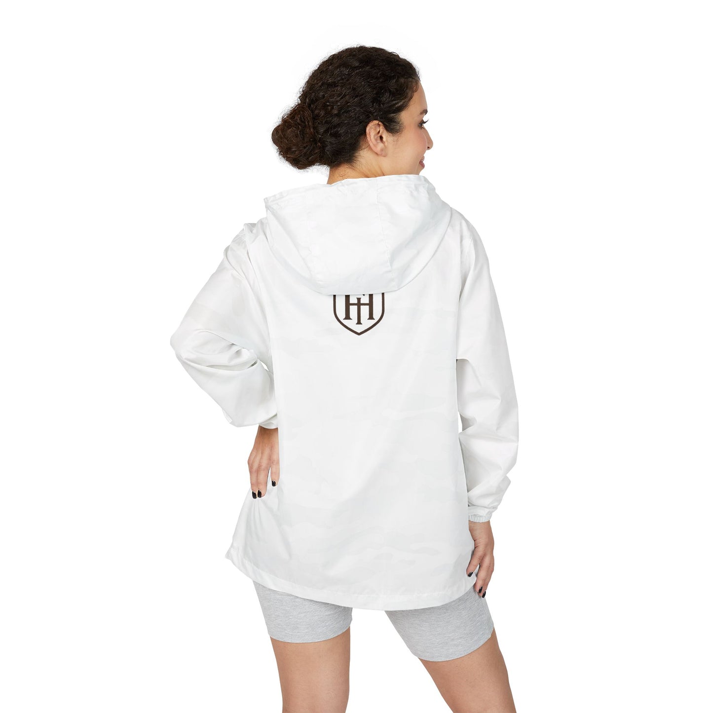 FaithHealed White Camo Windbreaker Jacket — Christian Faith Camo Full-Zip