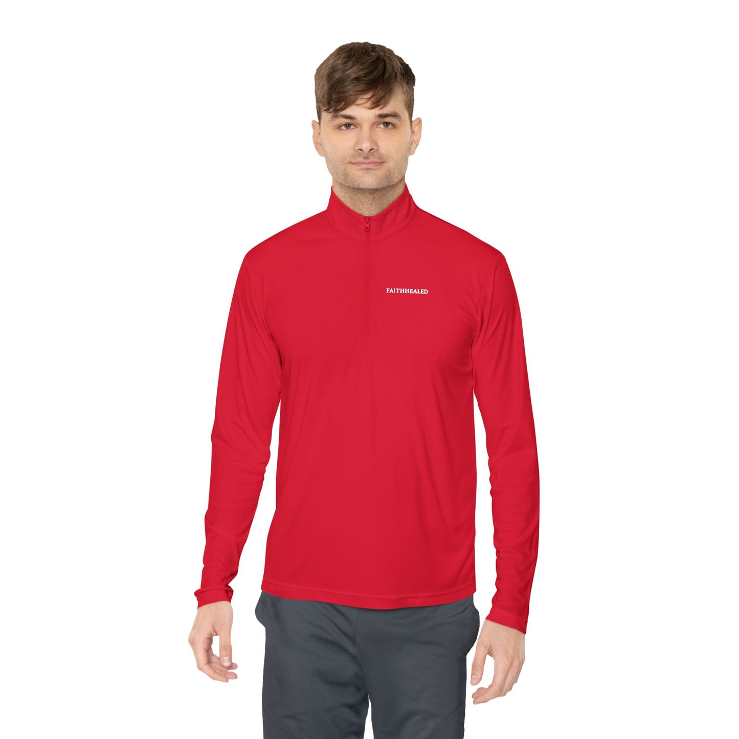 Faith Healed Quarter-Zip Pullover — Christian Inspirational Christianwear
