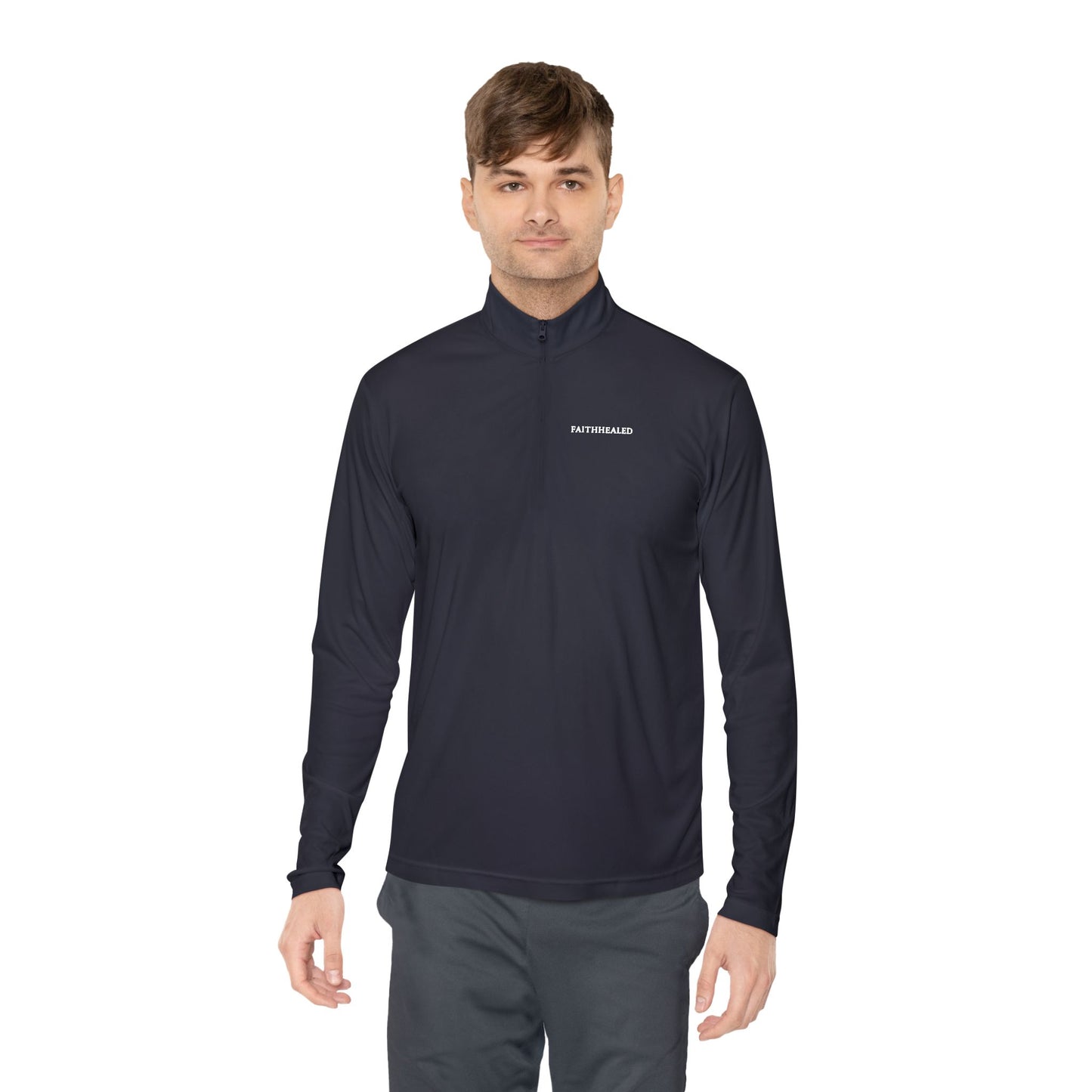 Faith Healed Quarter-Zip Pullover — Christian Inspirational Christianwear