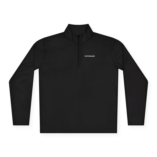 Faith Healed Quarter-Zip Pullover — Christian Inspirational Christianwear