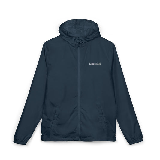 FaithHealed Windbreaker Jacket — Faith Healed Full-Zip Christian Jacket