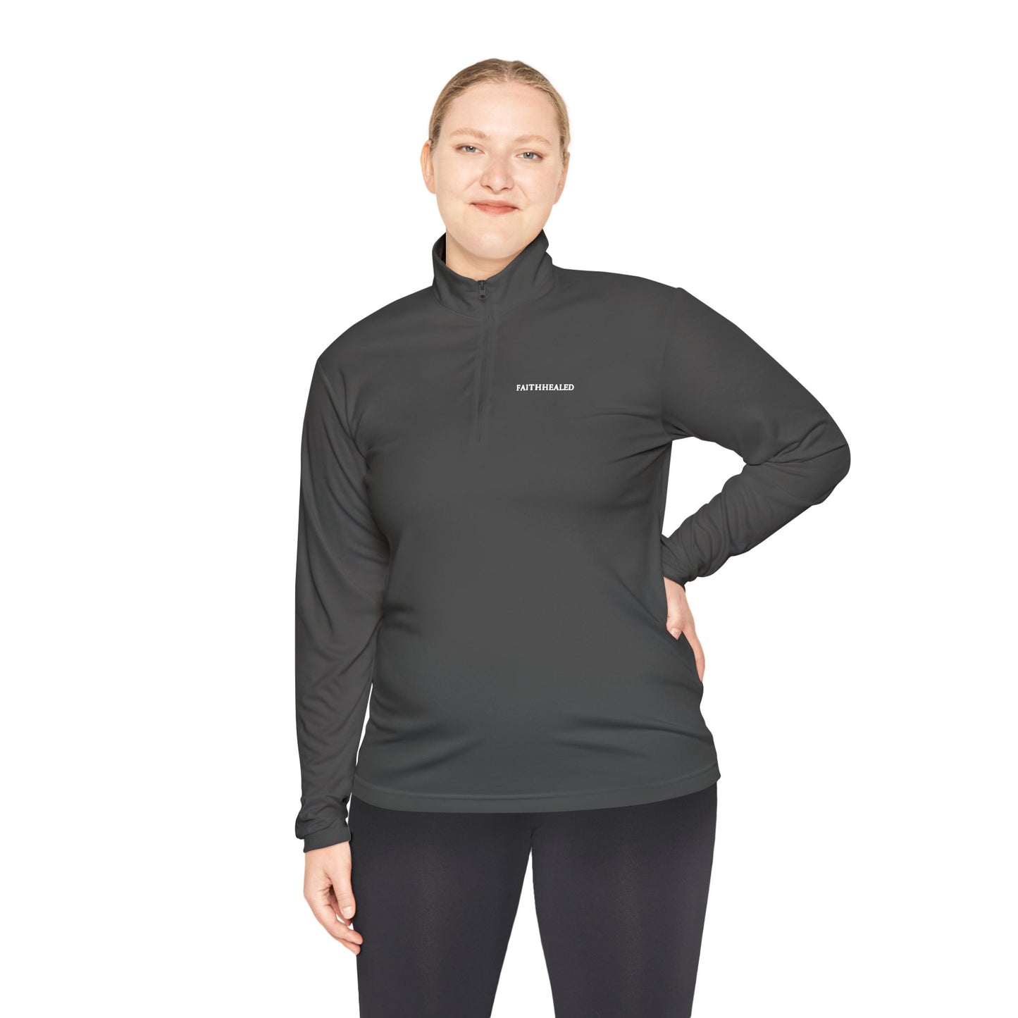 Faith Healed Quarter-Zip Pullover — Christian Inspirational Christianwear