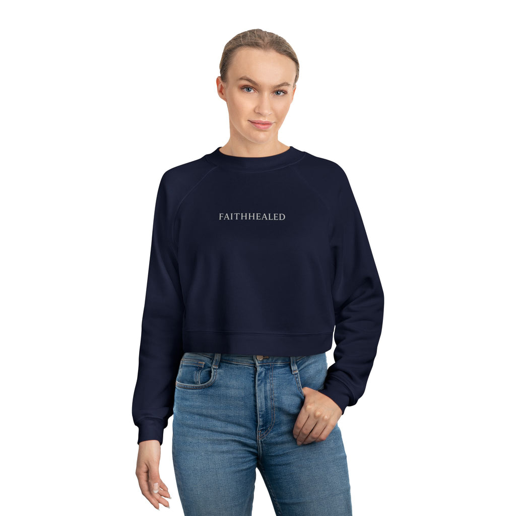 FaithHealed Cropped Pullover — Women's Fleece Crewneck christt