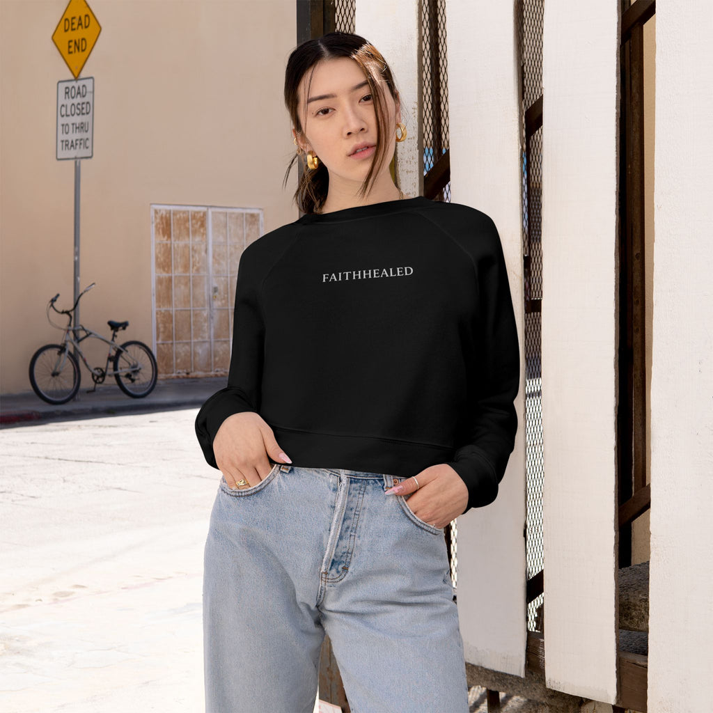 FaithHealed Cropped Pullover — Women's Fleece Crewneck christt