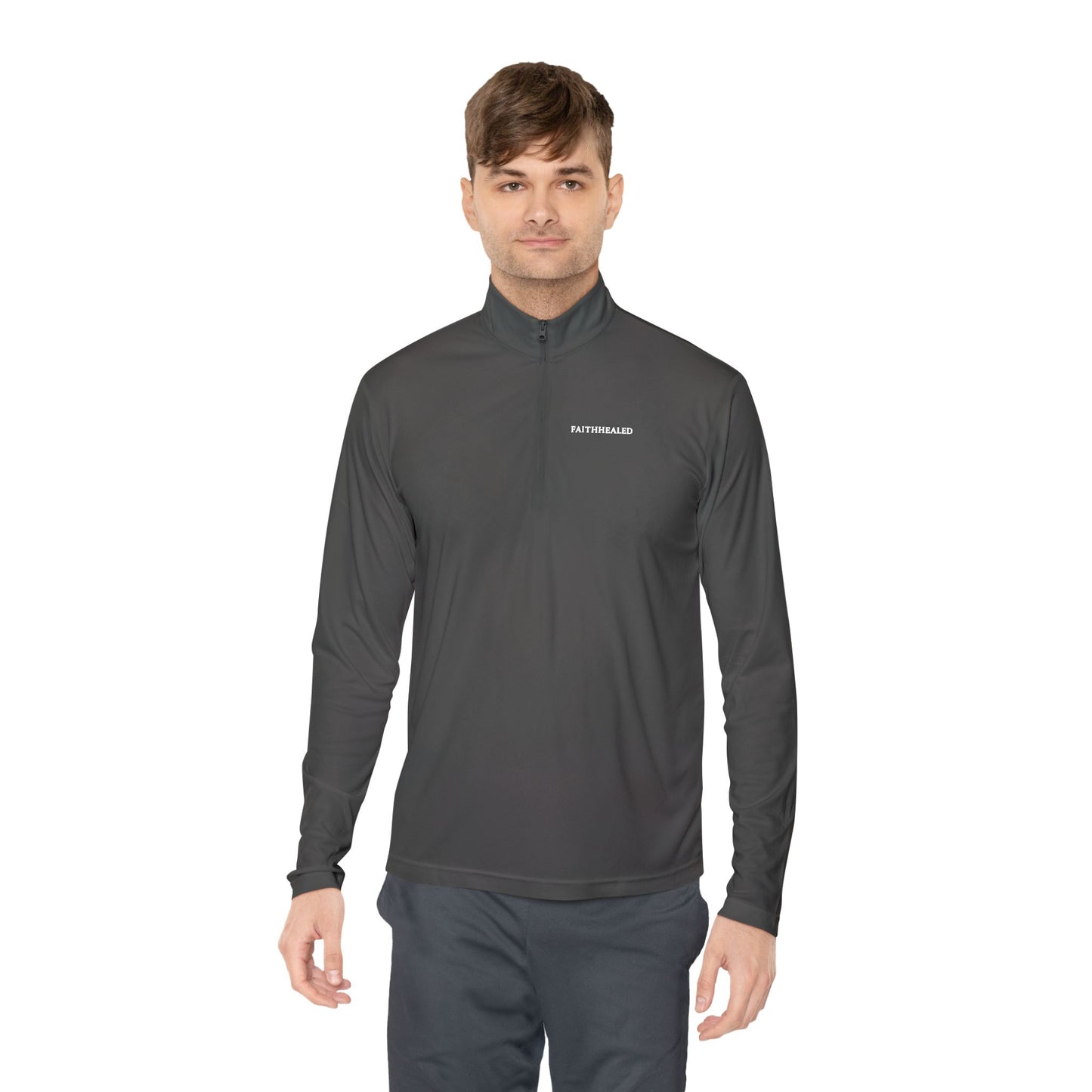 Faith Healed Quarter-Zip Pullover — Christian Inspirational Christianwear