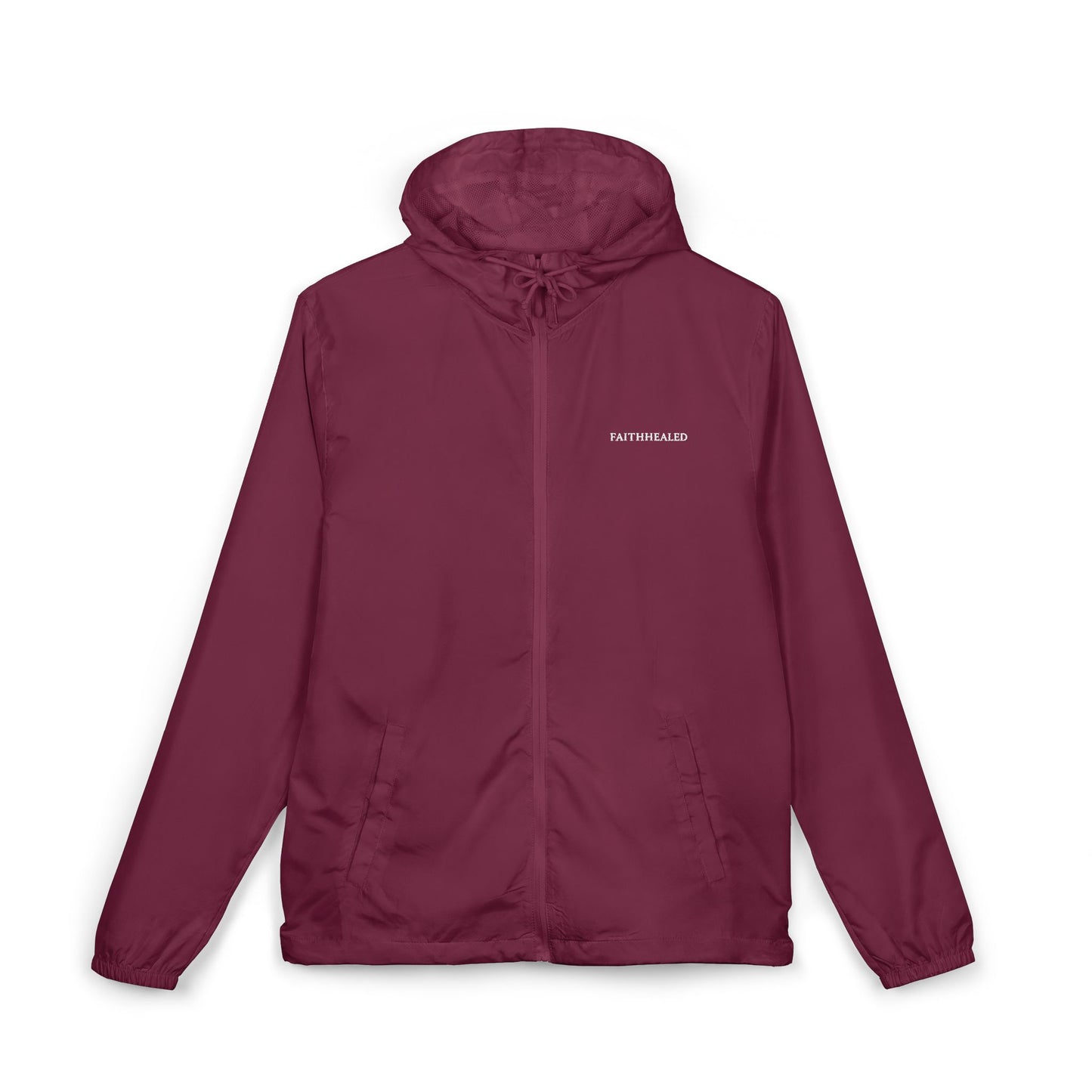 FaithHealed Windbreaker Jacket — Faith Healed Full-Zip Christian Jacket