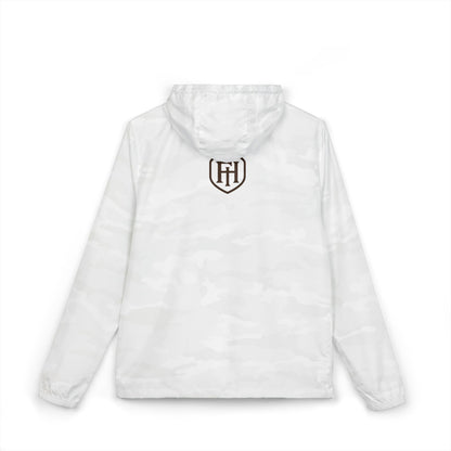 FaithHealed White Camo Windbreaker Jacket — Christian Faith Camo Full-Zip
