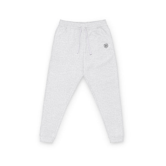 Embroidered Fleece Joggers — Minimal Monogram Logo Sweatpants