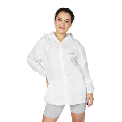 FaithHealed White Camo Windbreaker Jacket — Christian Faith Camo Full-Zip