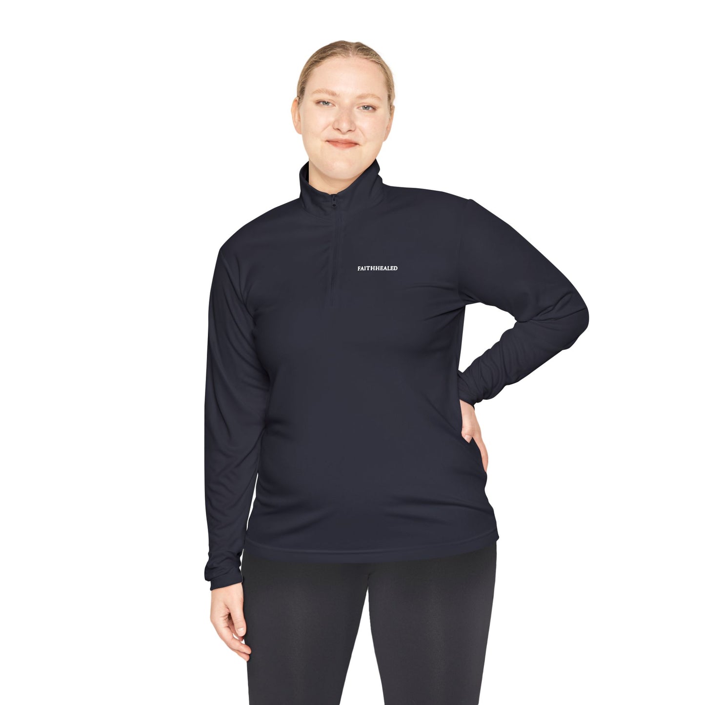 Faith Healed Quarter-Zip Pullover — Christian Inspirational Christianwear