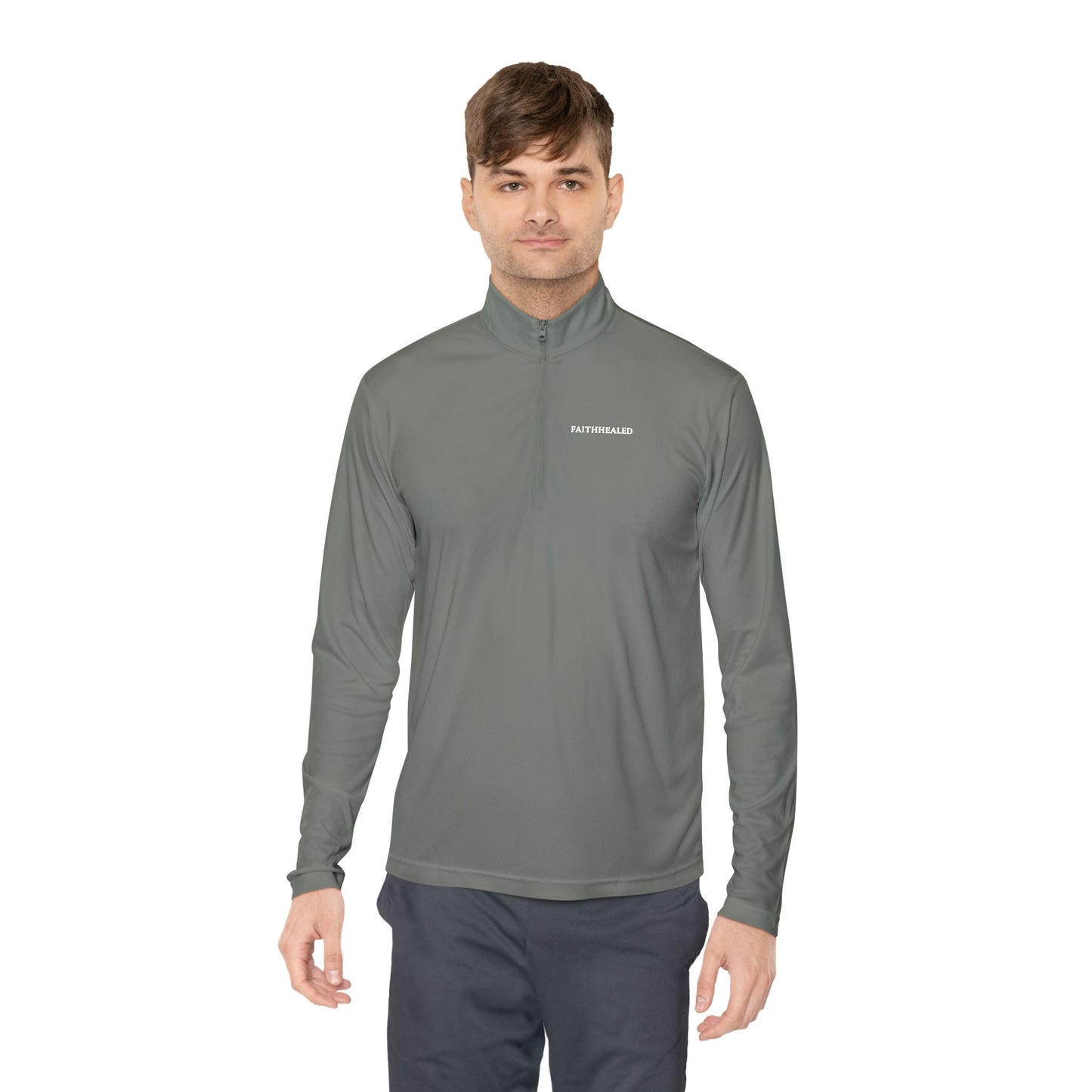 Faith Healed Quarter-Zip Pullover — Christian Inspirational Christianwear