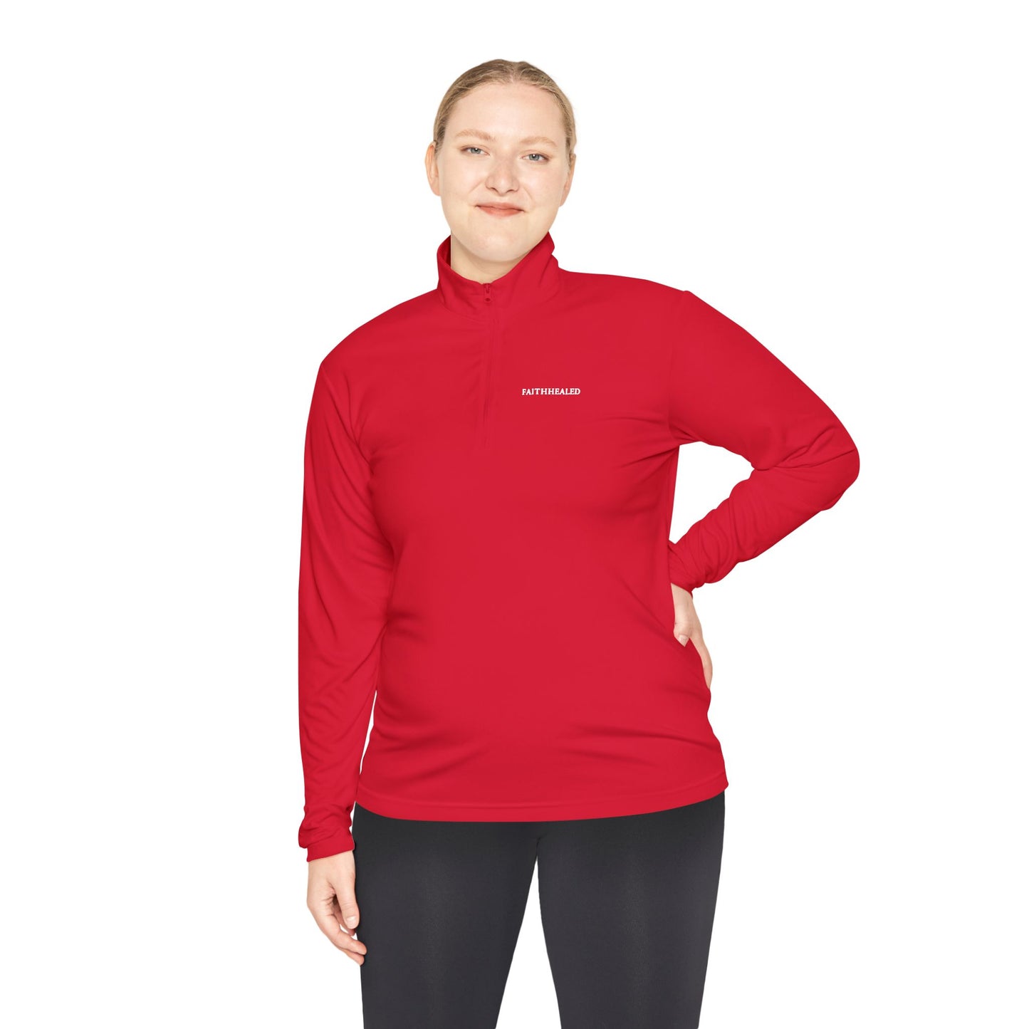 Faith Healed Quarter-Zip Pullover — Christian Inspirational Christianwear