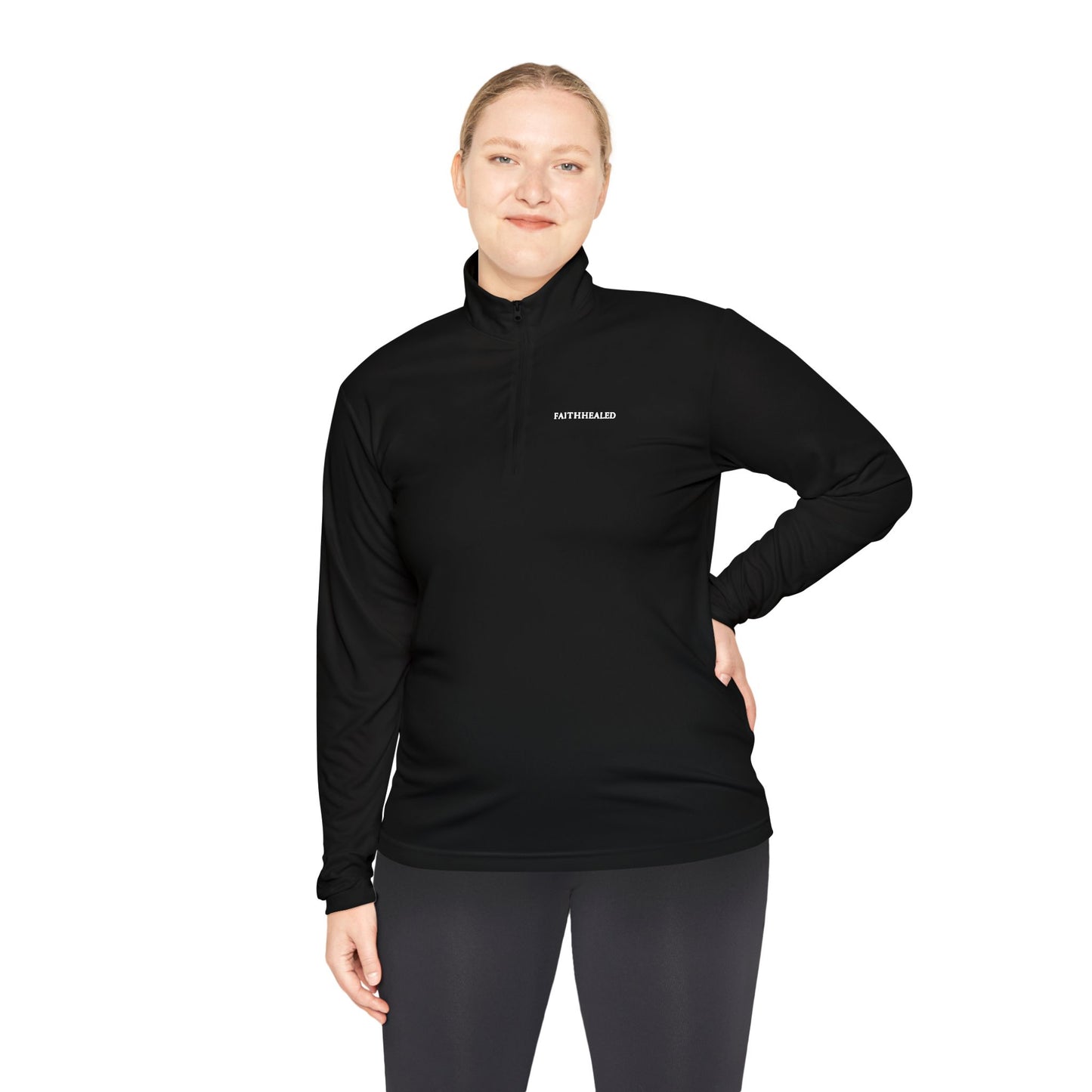 Faith Healed Quarter-Zip Pullover — Christian Inspirational Christianwear